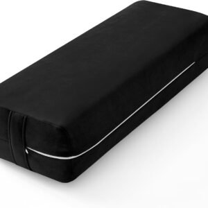 Rectangular Yoga Bolster Cushion with Suede Cover – Meditation Pillow