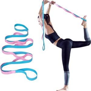 Stretching Strap with Loops – Soft, Durable Band for Yoga & Exercise