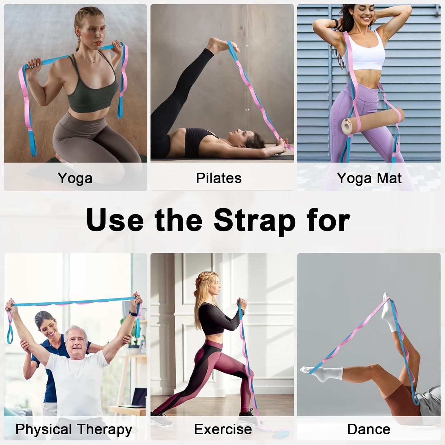 Stretching Strap with Loops – Soft, Durable Band for Yoga & Exercise - Image 5